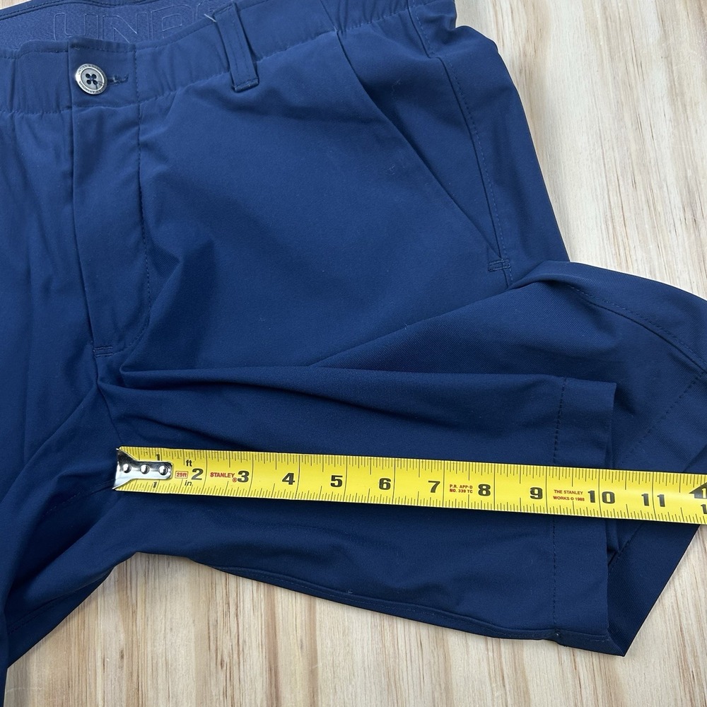 Under Armour Men's 34 Navy Blue Golf Shorts HeatGear 10 Inch Inseam Performance - Picture 6 of 9